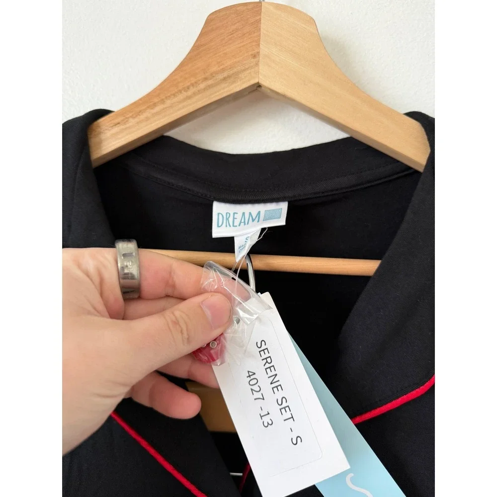 LuLaRoe Dream Pajama Set – Black with Red Details – Size Small – NWT - Picture 4 of 7